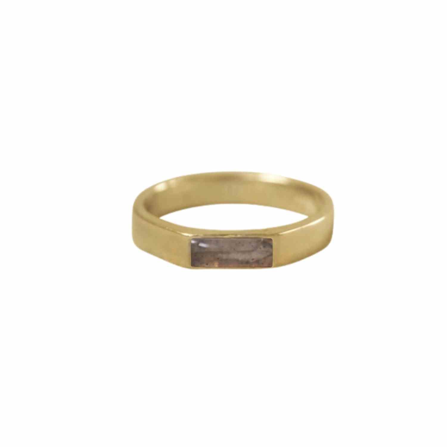 EVELYNE-M STRIPES&JOIST | Labradorite - Ring - Gold