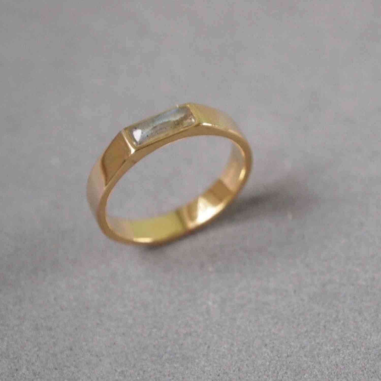 EVELYNE-M STRIPES&JOIST | Labradorite - Ring - Gold