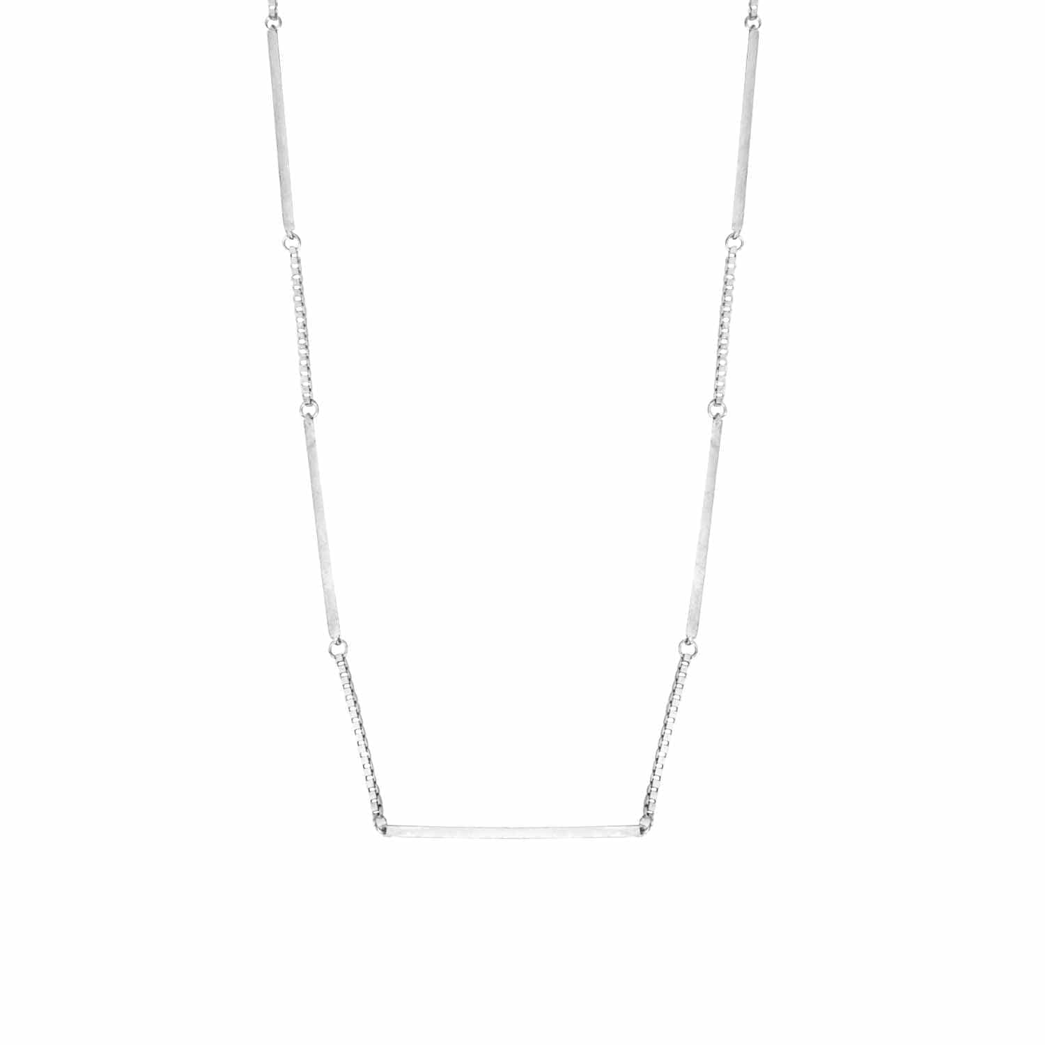 EVELYNE-M 37.5-42cm STRIPES&JOIST | Stick - Choker Collar - Silver