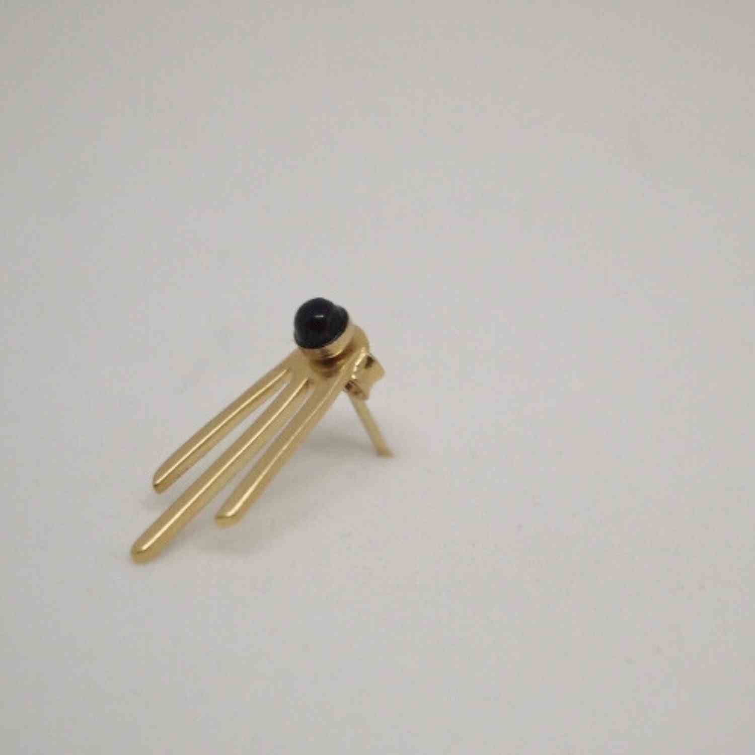 EVELYNE-M STRIPES&JOIST | Three Line - EarBack - Gold