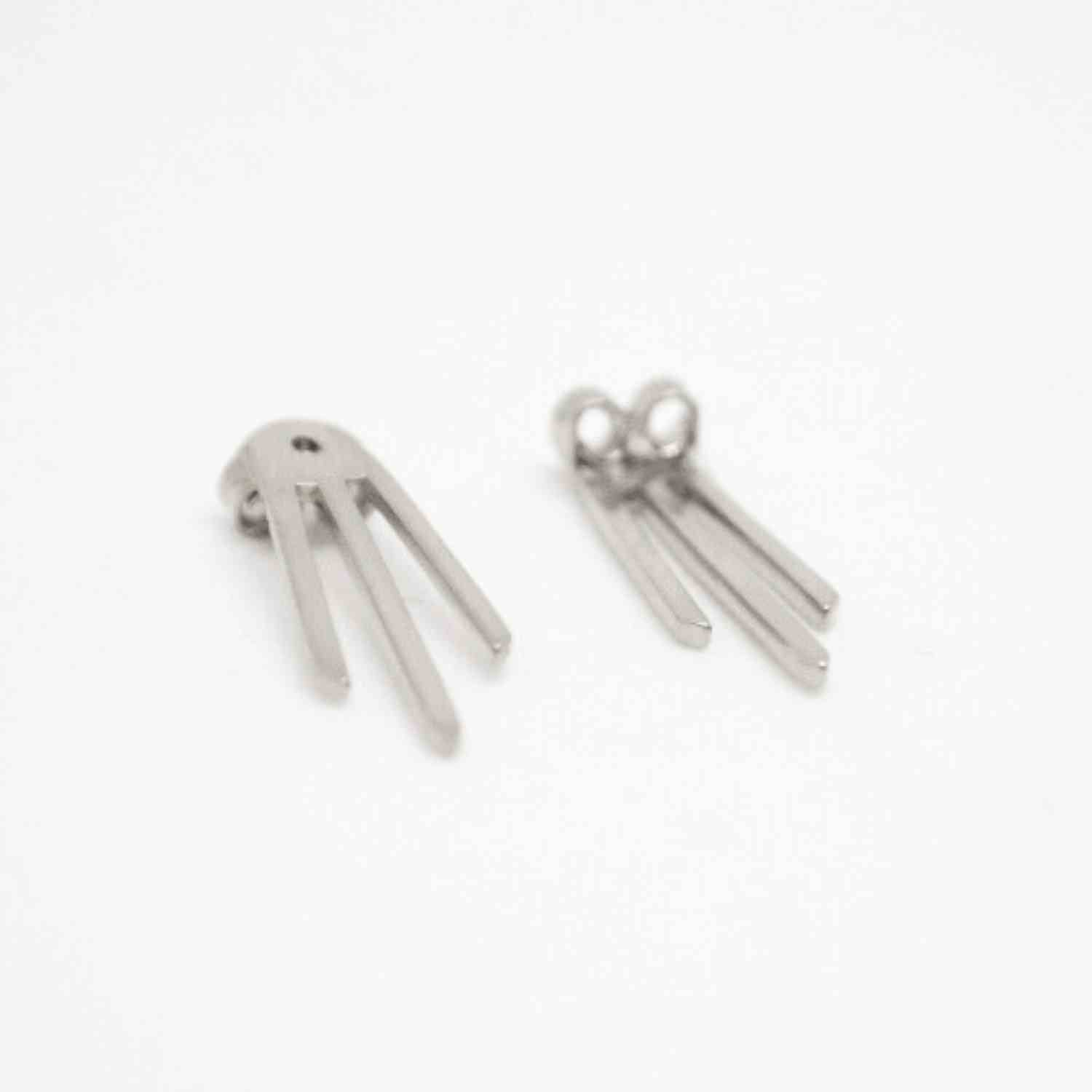 EVELYNE-M STRIPES&JOIST | Three Line - EarBack - Silver
