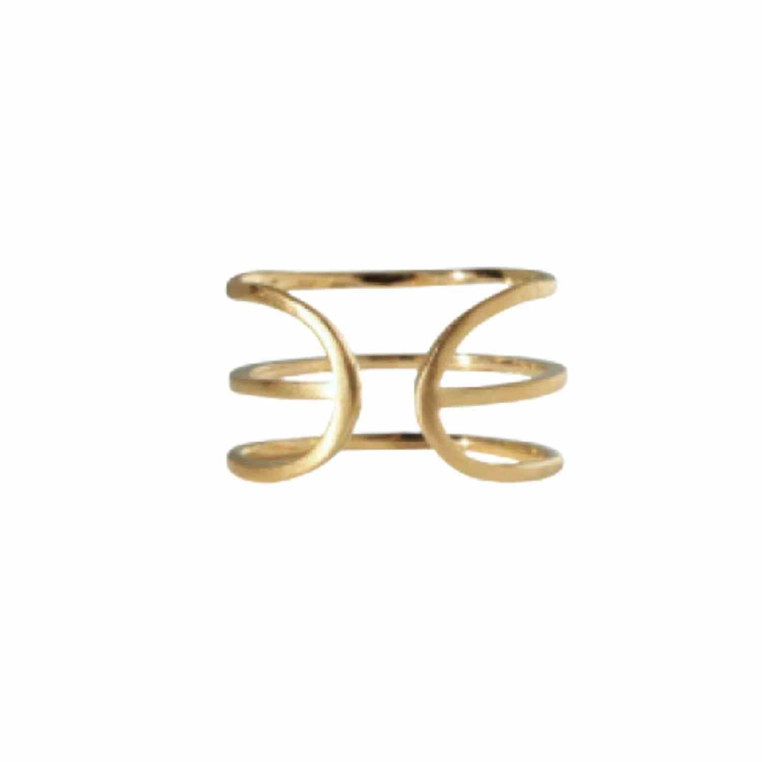 EVELYNE-M 48-52 STRIPES&JOIST | Three Line - Ring - Gold