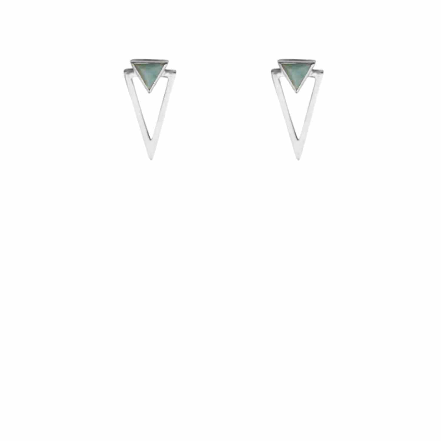EVELYNE-M SUSPIRIUM | Amazonite - Stud Earring - Silver