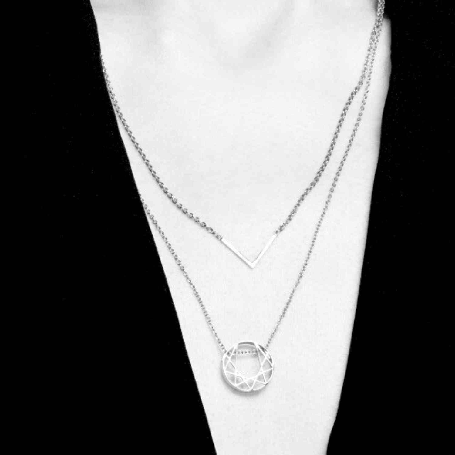 EVELYNE-M TRINITY | Planet - Necklace - Silver