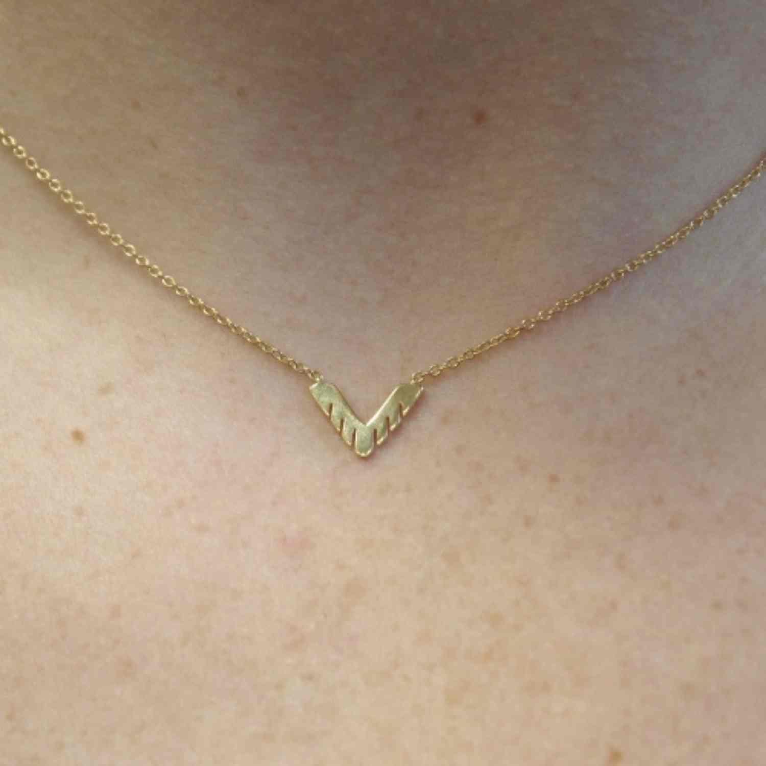 EVELYNE-M 40-45cm TRINITY | Sawblade - Necklace - Gold