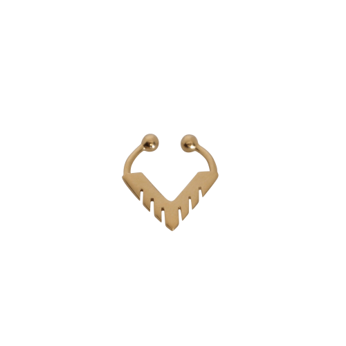 EVELYNE-M TRINITY | Sawblade - Nose Cuff - Gold