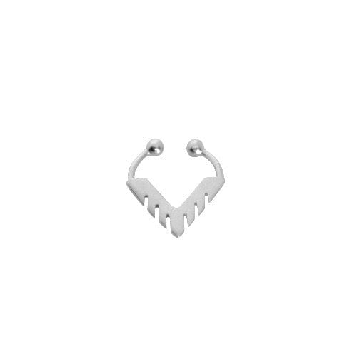 EVELYNE-M TRINITY | Sawblade - Nose Cuff - Silver