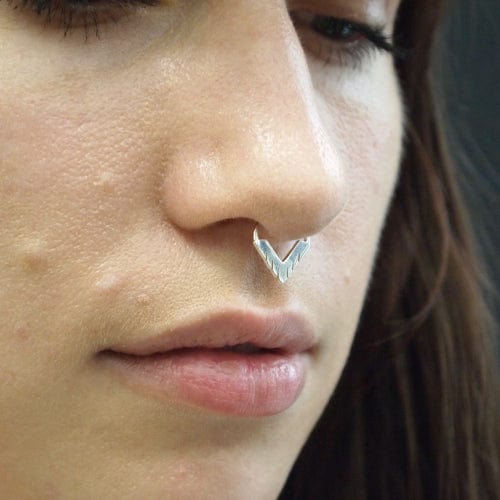 EVELYNE-M TRINITY | Sawblade - Nose Cuff - Silver