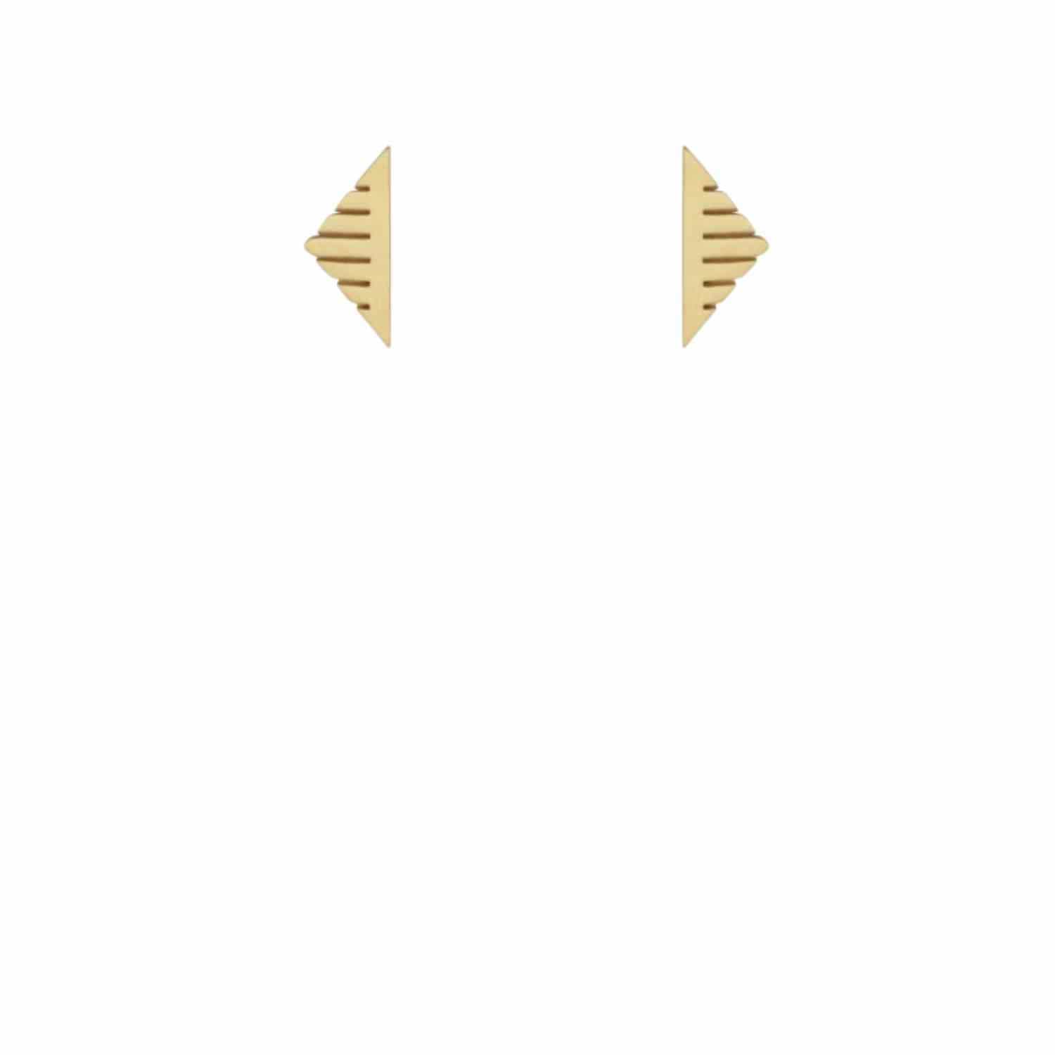 EVELYNE-M Paar TRINITY | Sawblade - Stud Earring - Gold