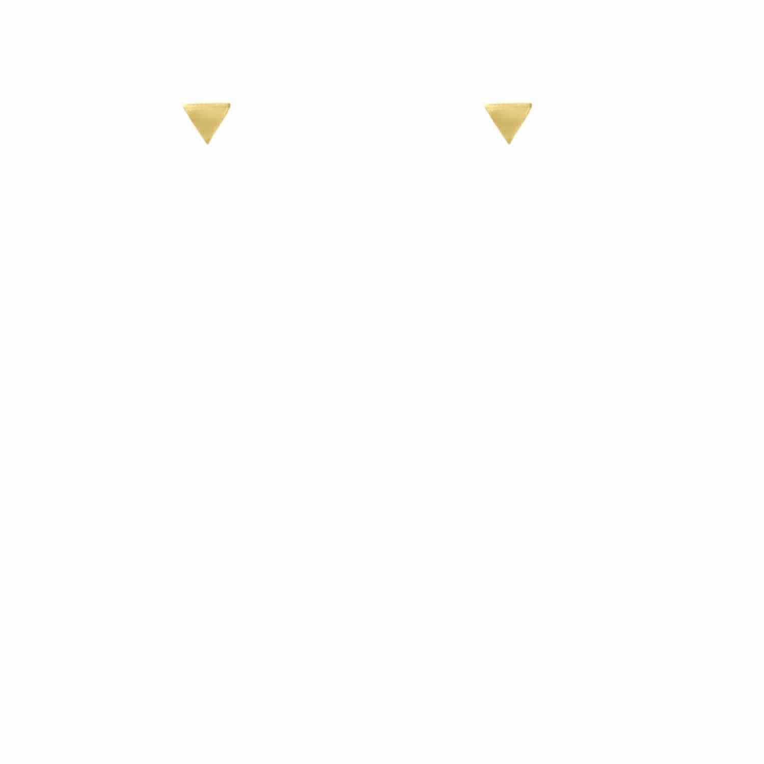 EVELYNE-M TRINITY | Triangle Full Mini - Stud Earring - Gold