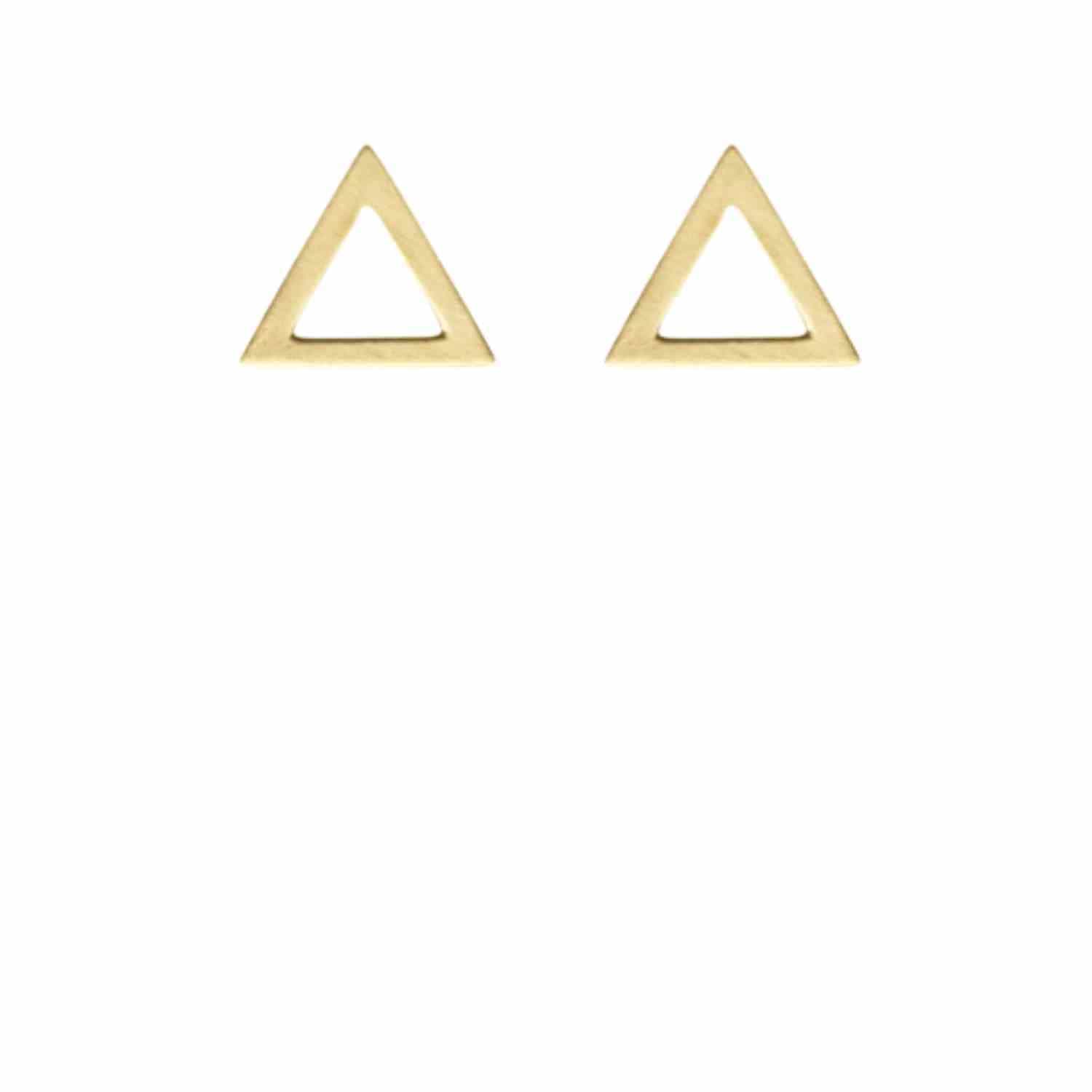 EVELYNE-M TRINITY | Triangle Outline Maxi - Stud Earring - Gold