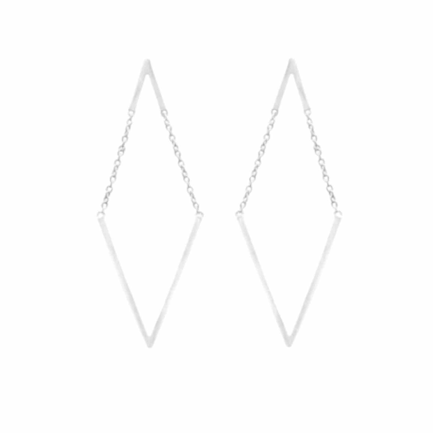 EVELYNE-M TRINITY | V Moving - Stud Earring - Silver
