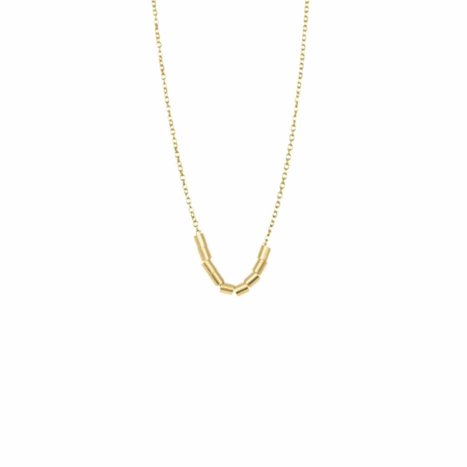 EVELYNE-M 45cm TUBE-DECO | Ten - Necklace - Gold