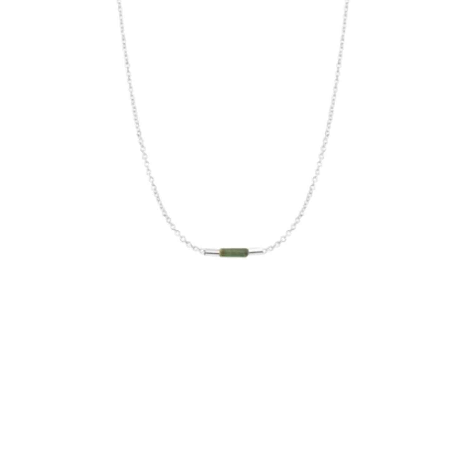 EVELYNE-M TUBE-DECO | Turmaline - Necklace - Silver
