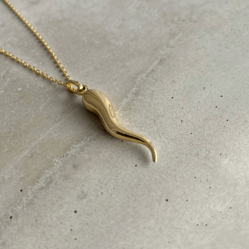 EVELYNE-M ANIMORUM | Corno Lungo - Pendant - 18 Karat Gold