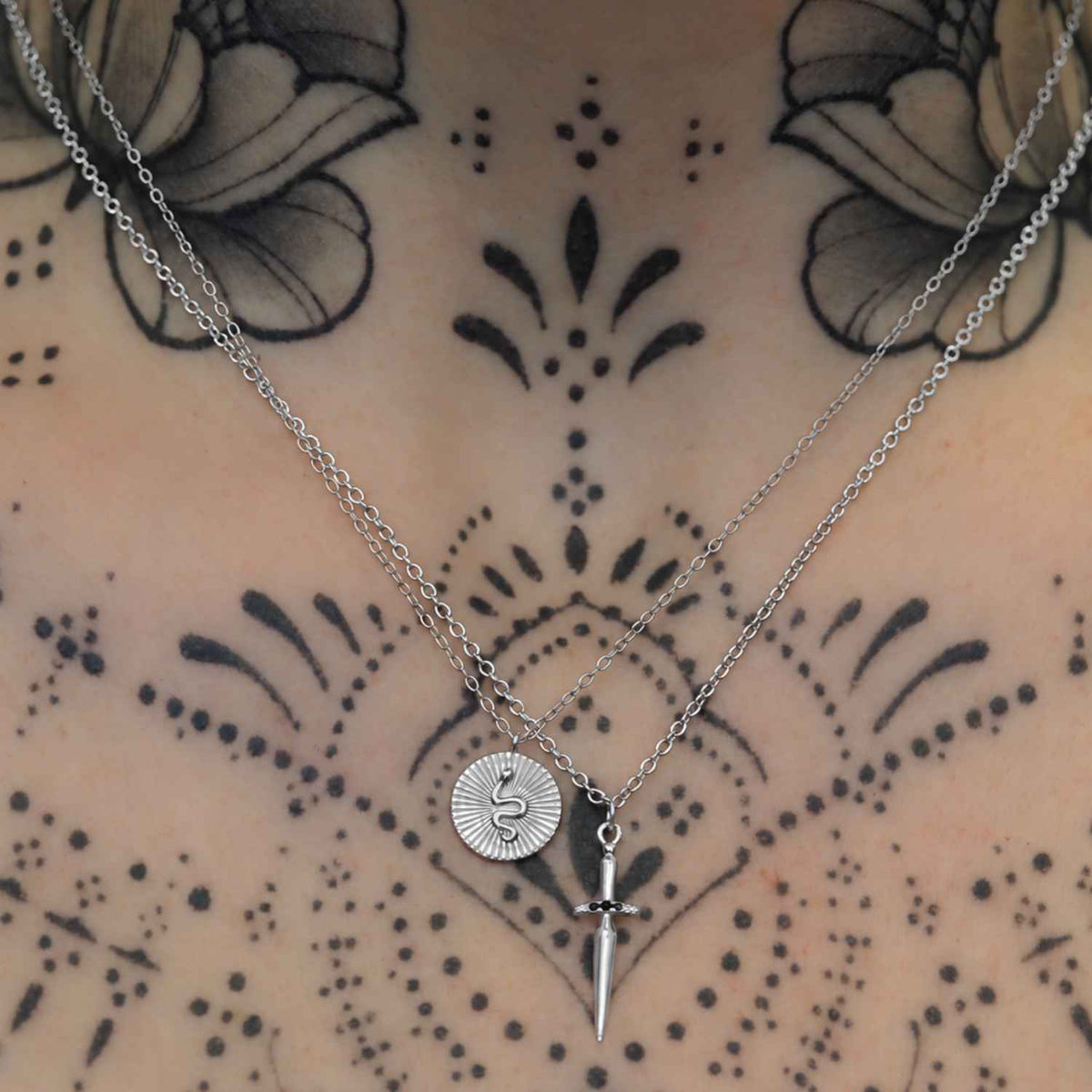 EVELYNE-M 45cm ANIMORUM | Serpent - Necklace - Silver