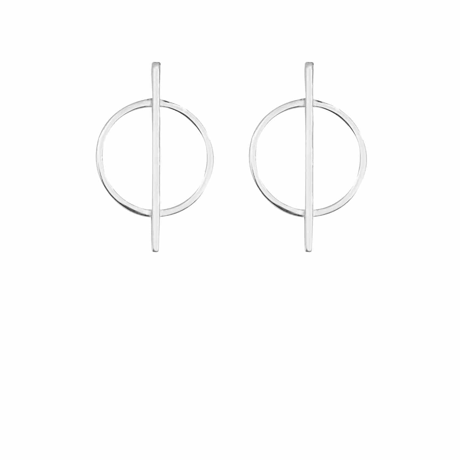 EVELYNE-M ATMOS | Dual Mikro - Stud Earring - Silver