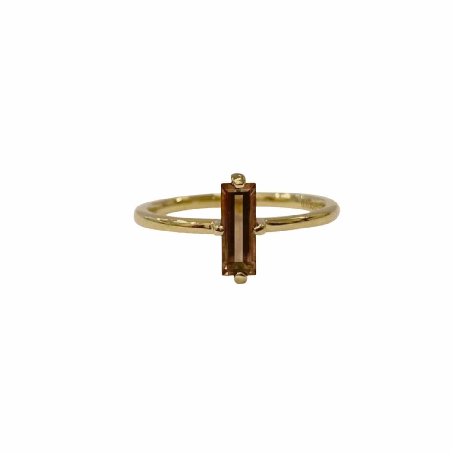 EVELYNE-M BAGUETTE | Tourmaline Rubellite - Ring - 18 Karat Gold