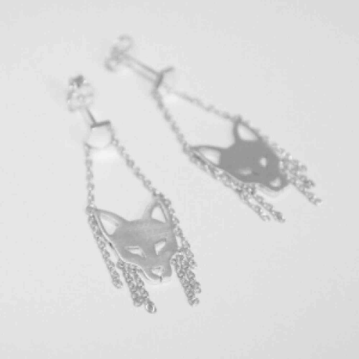 EVELYNE-M CITYFOX | Head Trapeze - Stud Earring - Silver