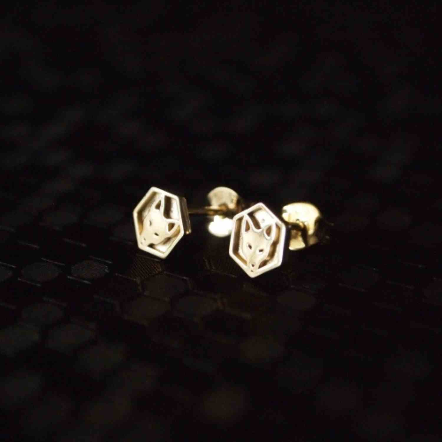 EVELYNE-M CITYFOX | Signet - Stud Earring - Gold