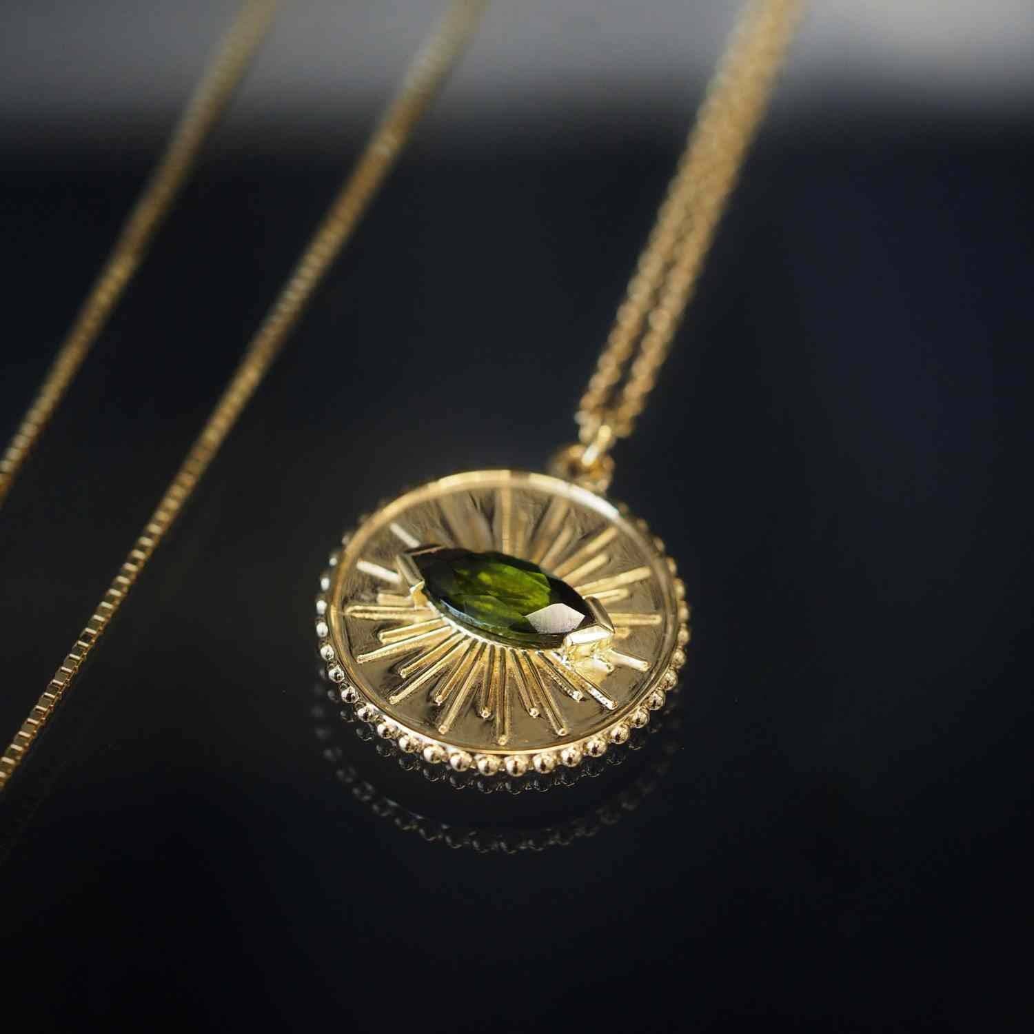 EVELYNE-M 42-45cm CLEOMETRA | Asterion Tourmaline - Necklace - 18 Karat Gold