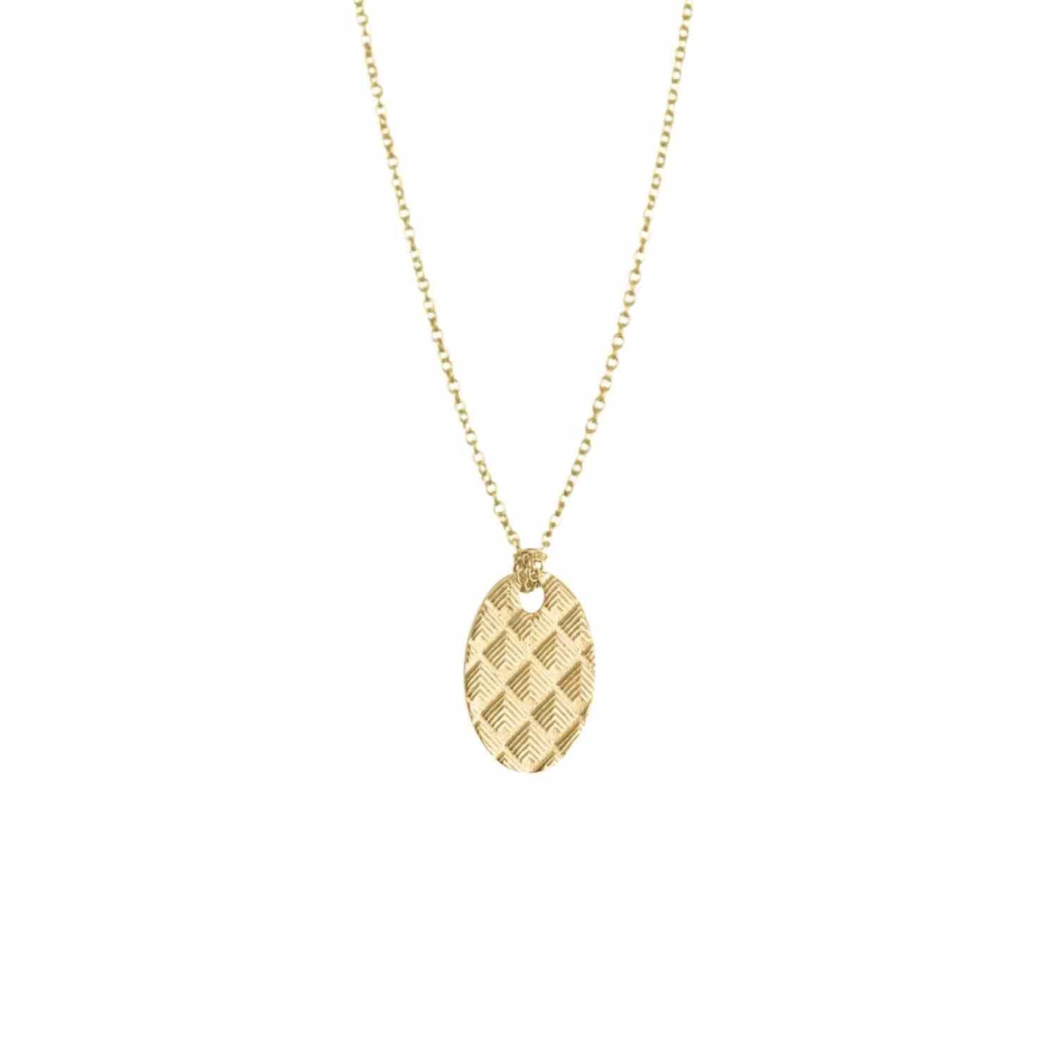 EVELYNE-M CLEOMETRA | Embossing Medaillon - Necklace - Gold