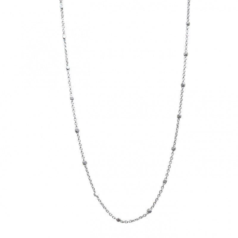 EVELYNE-M 45cm CLEOMETRA | Hexagon Square Satellite - Collier - Silver