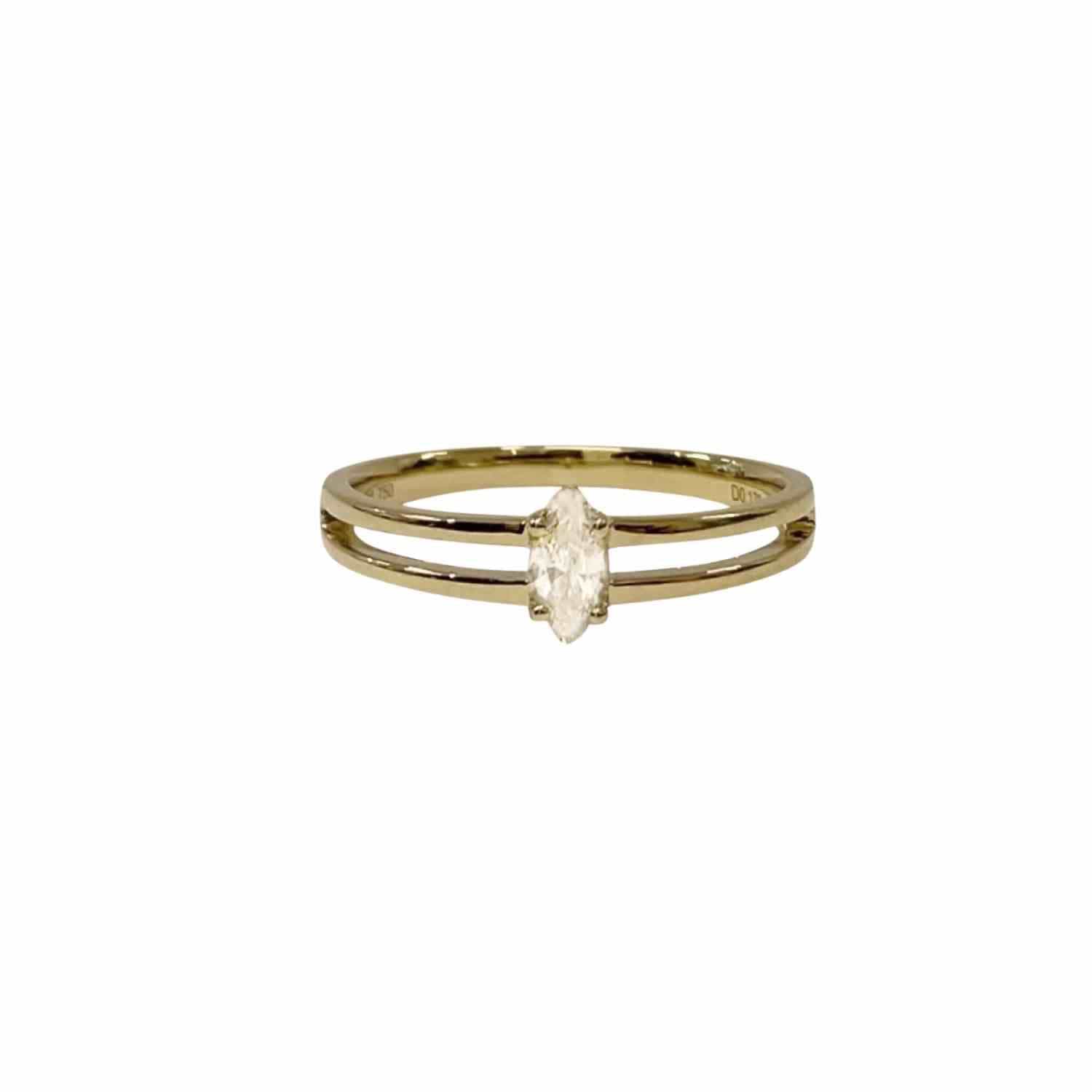 EVELYNE-M CLEOMETRA | Marquise Diamond White - Ring - 18 Karat Gold