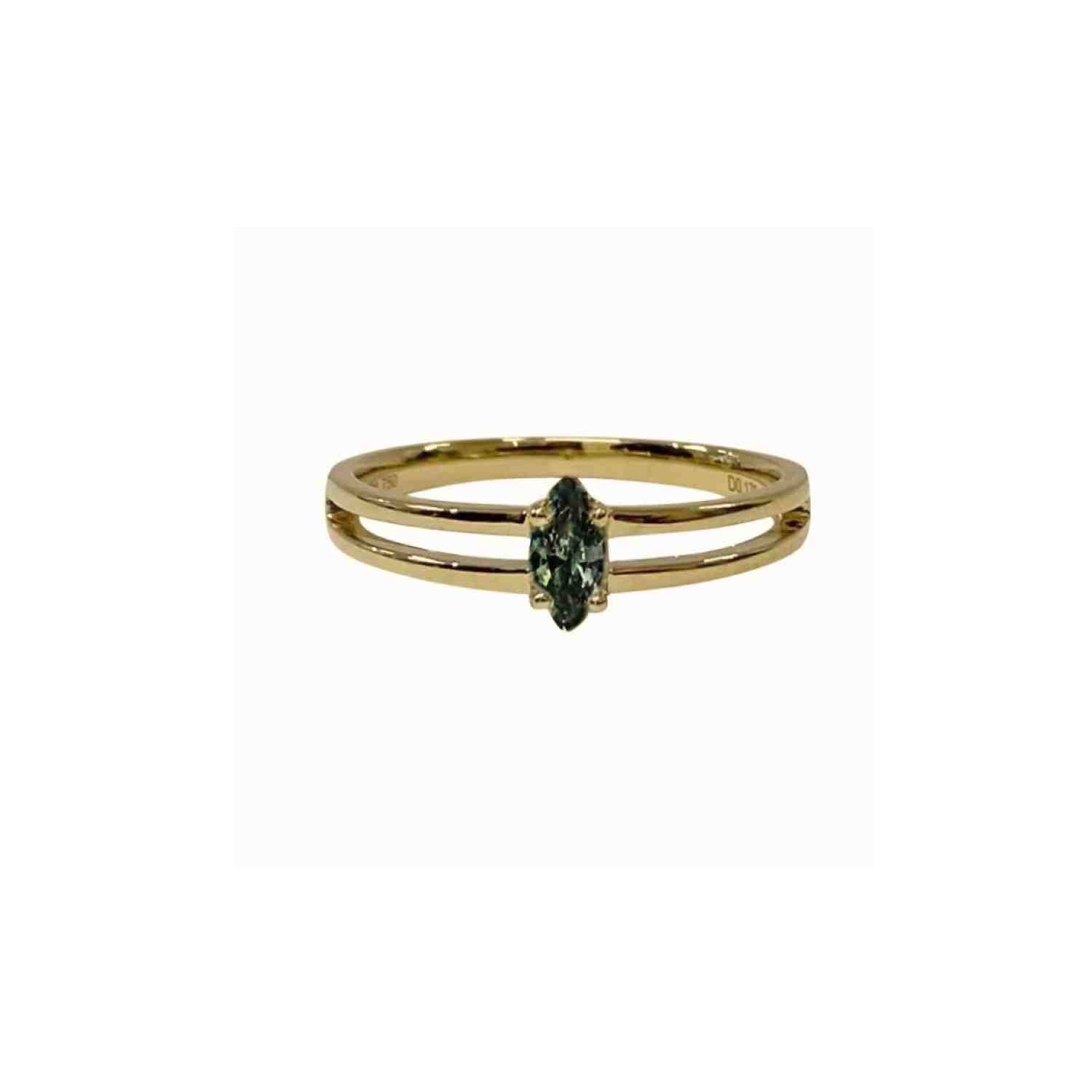 EVELYNE-M CLEOMETRA | Marquise Green Sapphire - Ring - 18 Karat Gold (LIMITED EDITION)