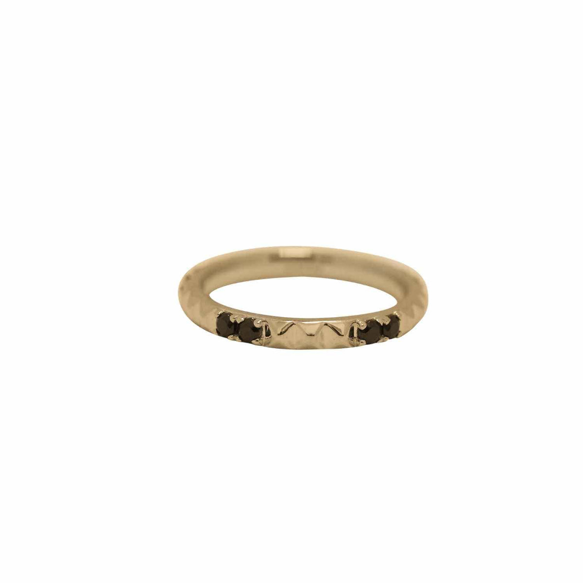 EVELYNE-M CLEOMETRA | Pyramid Rivets Black Onyx - Ring - 18 Karat Gold