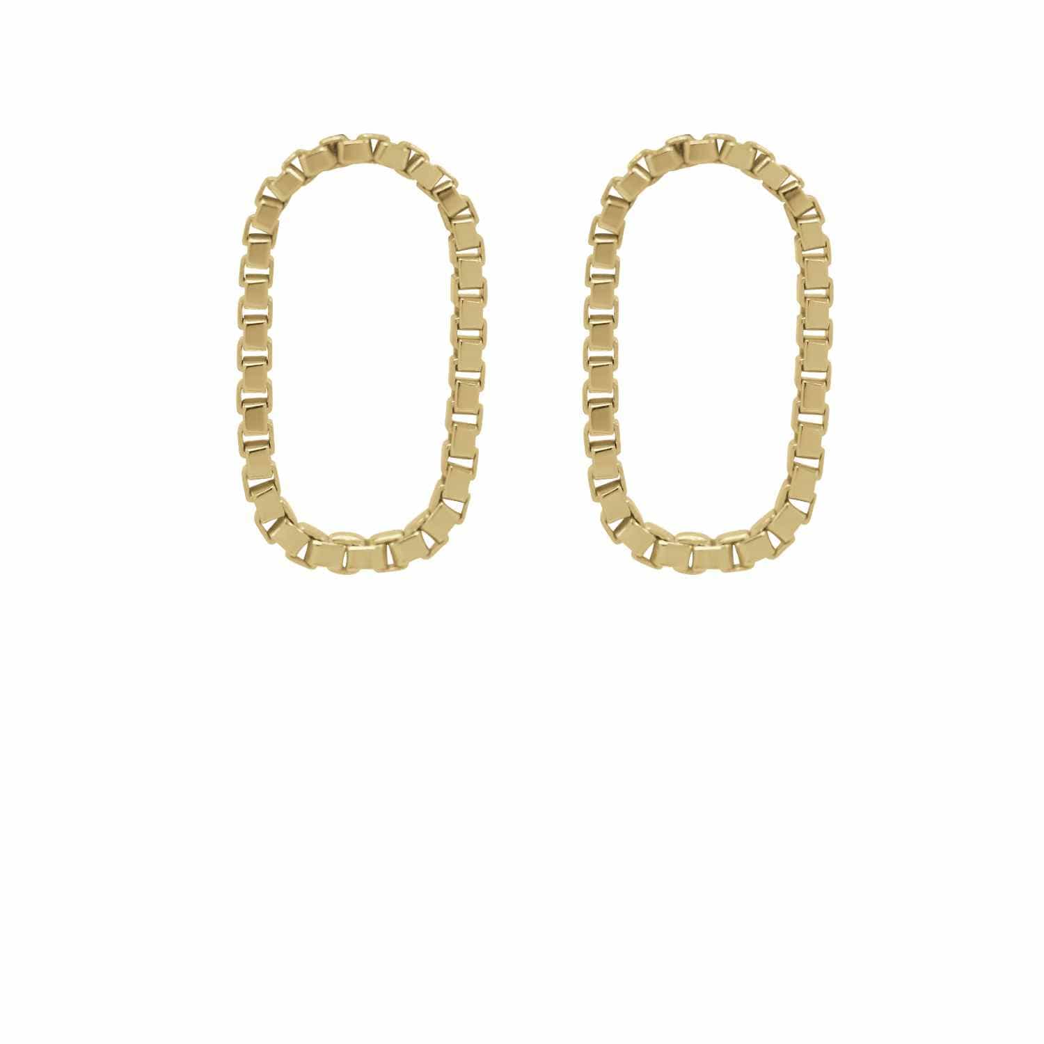 EVELYNE-M CLEOMETRA | Square Mega Loop - Stud Earring - Gold