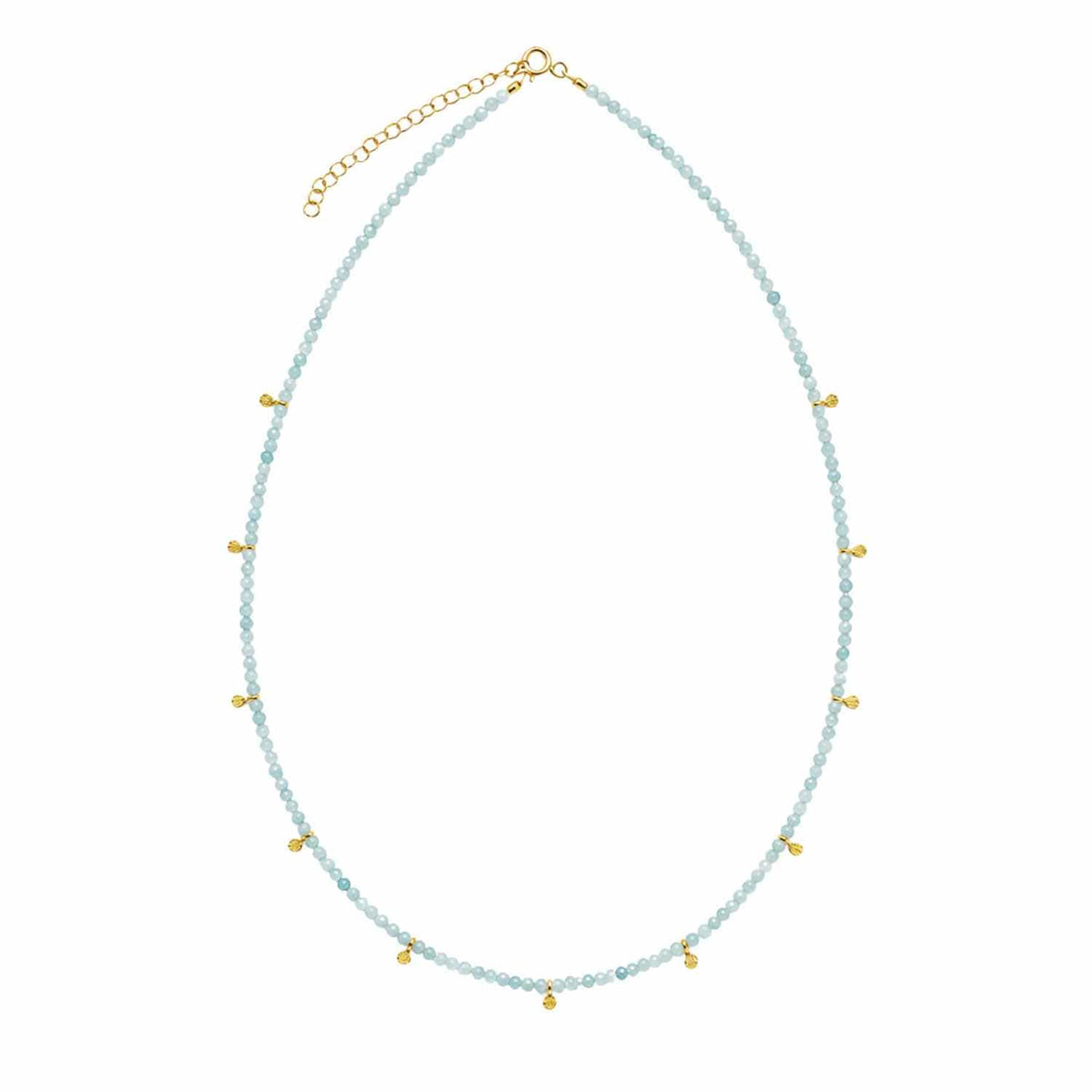 EVELYNE-M ca. 41 - 48cm verstellbar COSMIC SPOT | Amazonite Orbit Satellite - Collar - Gold (LIMITED EDITION)