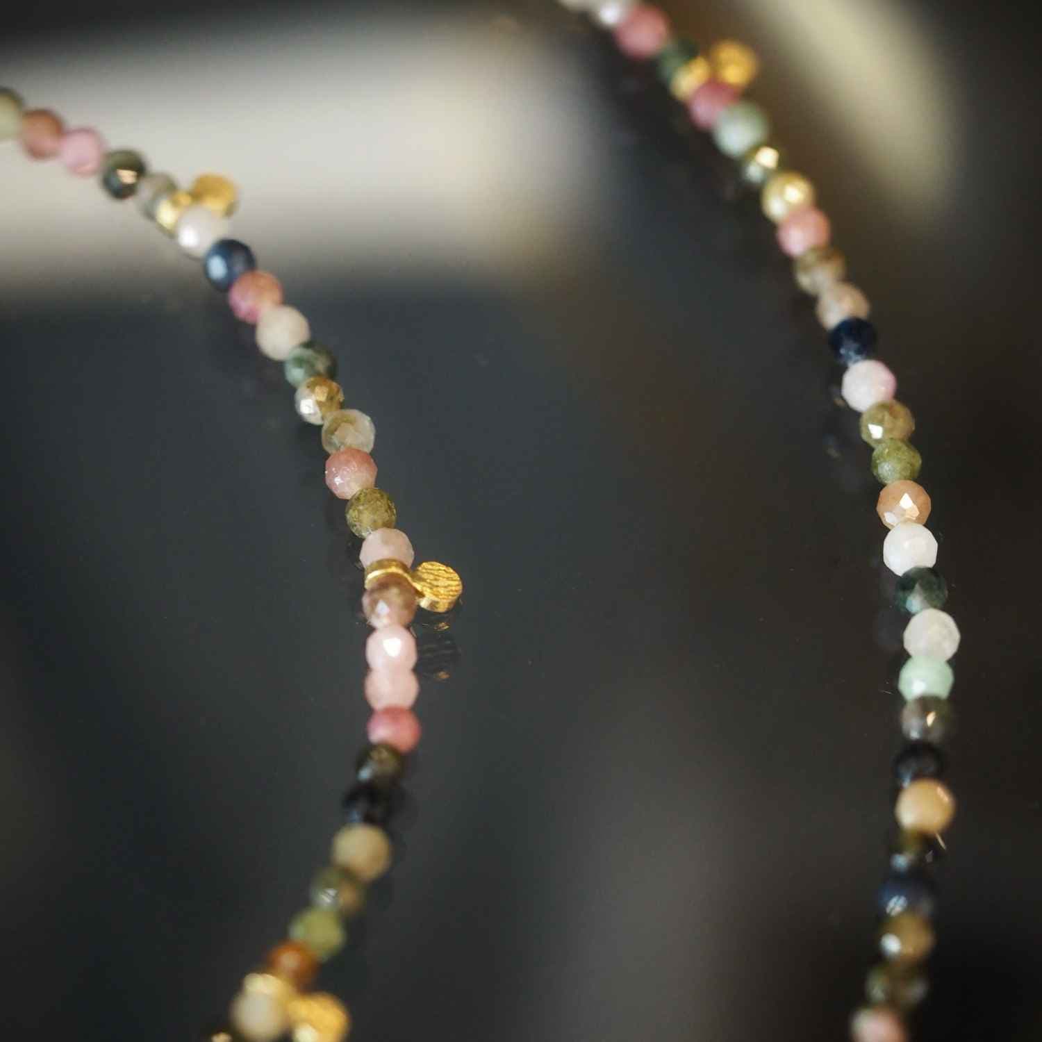 EVELYNE-M ca. 41 - 48cm verstellbar COSMIC SPOT | Sapphire Multi Orbit Satellite - Collar - Gold (LIMITED EDITION)