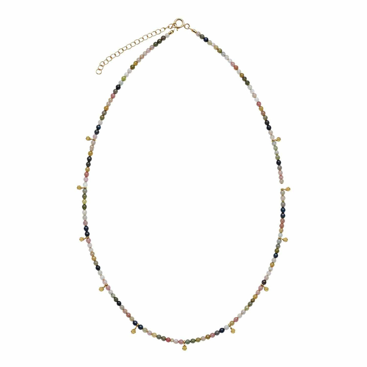 EVELYNE-M ca. 41 - 48cm verstellbar COSMIC SPOT | Sapphire Multi Orbit Satellite - Collar - Gold (LIMITED EDITION)