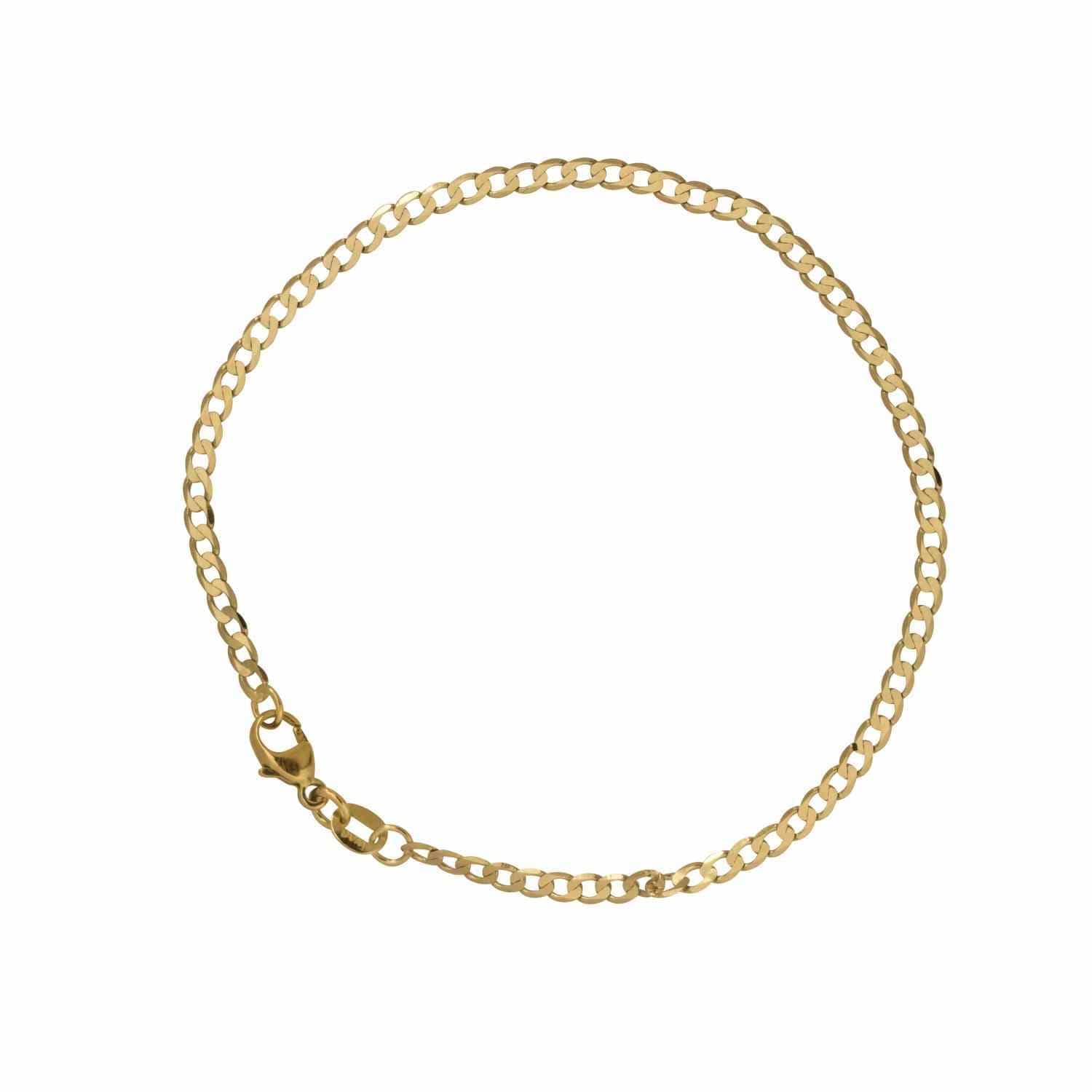 EVELYNE-M CURB | Fellow Flat 2.4 - Bracelet - 18 Karat Gold