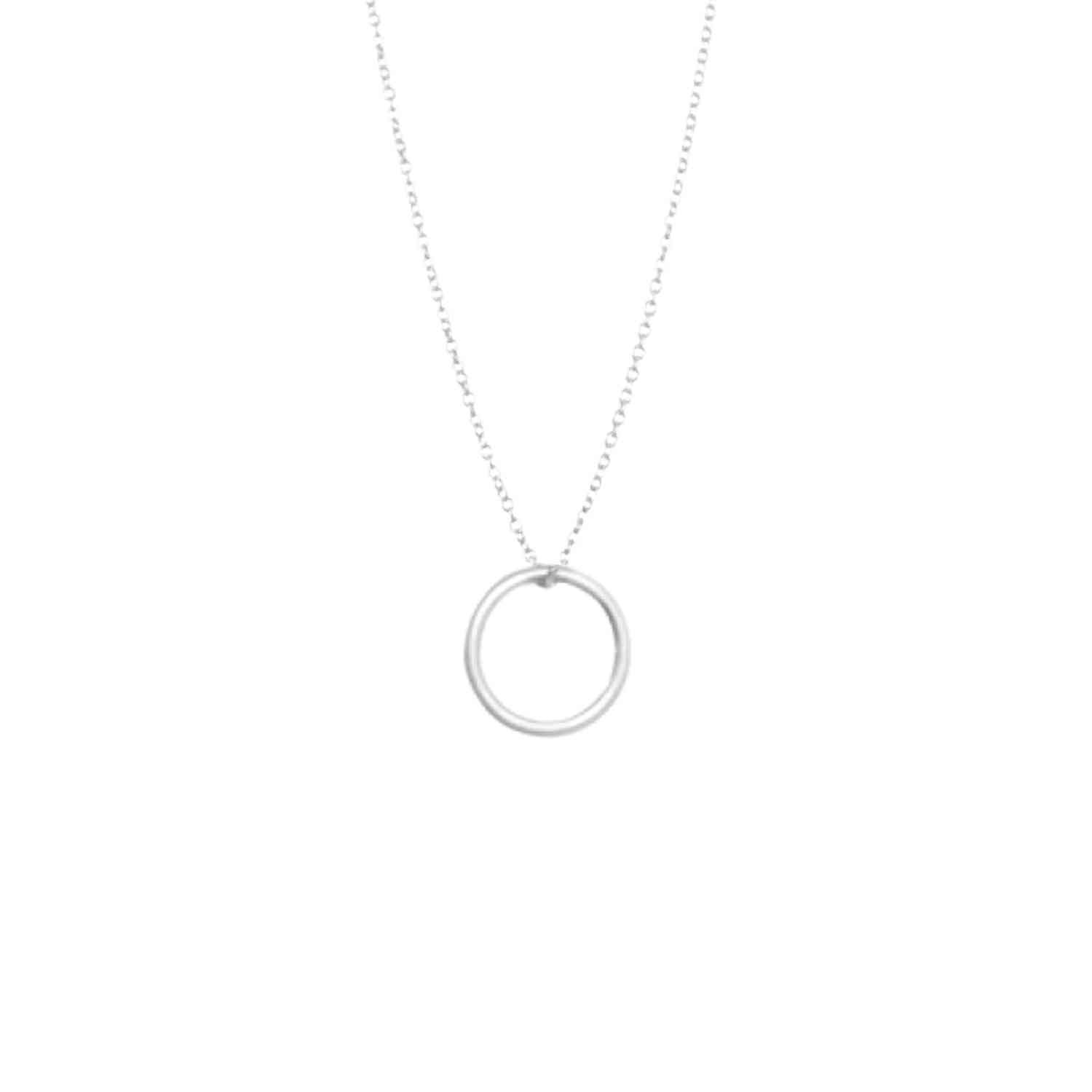 EVELYNE-M CURVACEOUS | Circle - Necklace - Silver