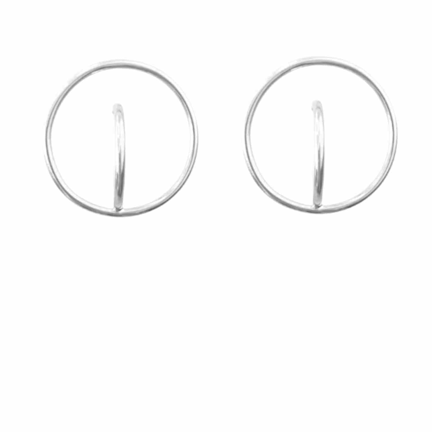 EVELYNE-M CURVACEOUS | Inside Outside - Stud Earring - Silver