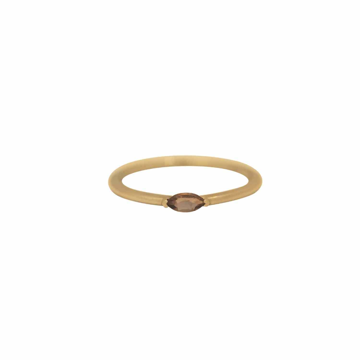 EVELYNE-M CURVACEOUS | Marquise Eye Smoky - Ring - 18 Karat Gold (LIMITED EDITION)