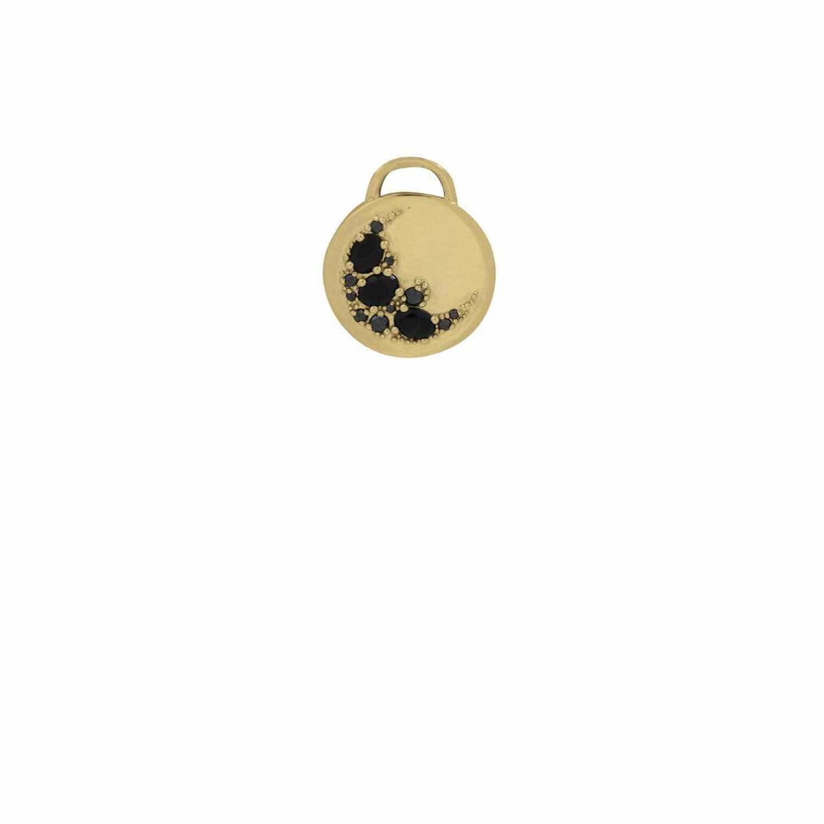 EVELYNE-M Pendant CURVACEOUS | Moon Black - Pendant - 18 Karat Gold