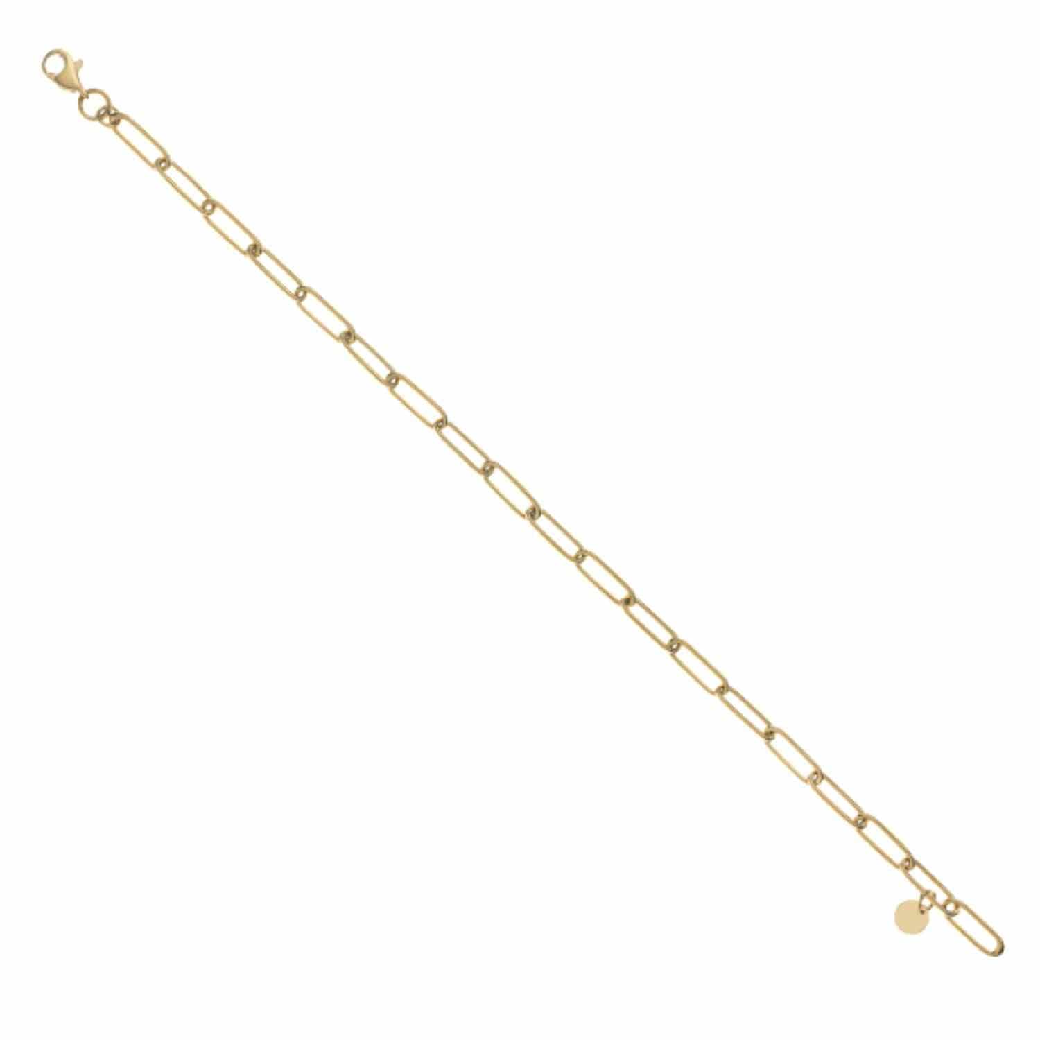 EVELYNE-M ELONGATED | Paperclip Classic - Bracelet - 18 Karat Gold