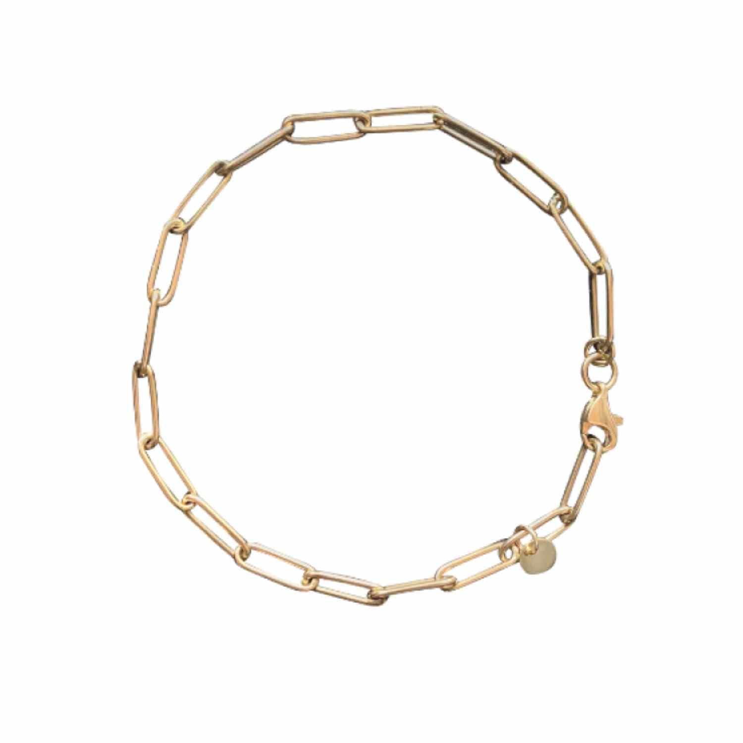 EVELYNE-M ELONGATED | Paperclip Classic - Bracelet - 18 Karat Gold