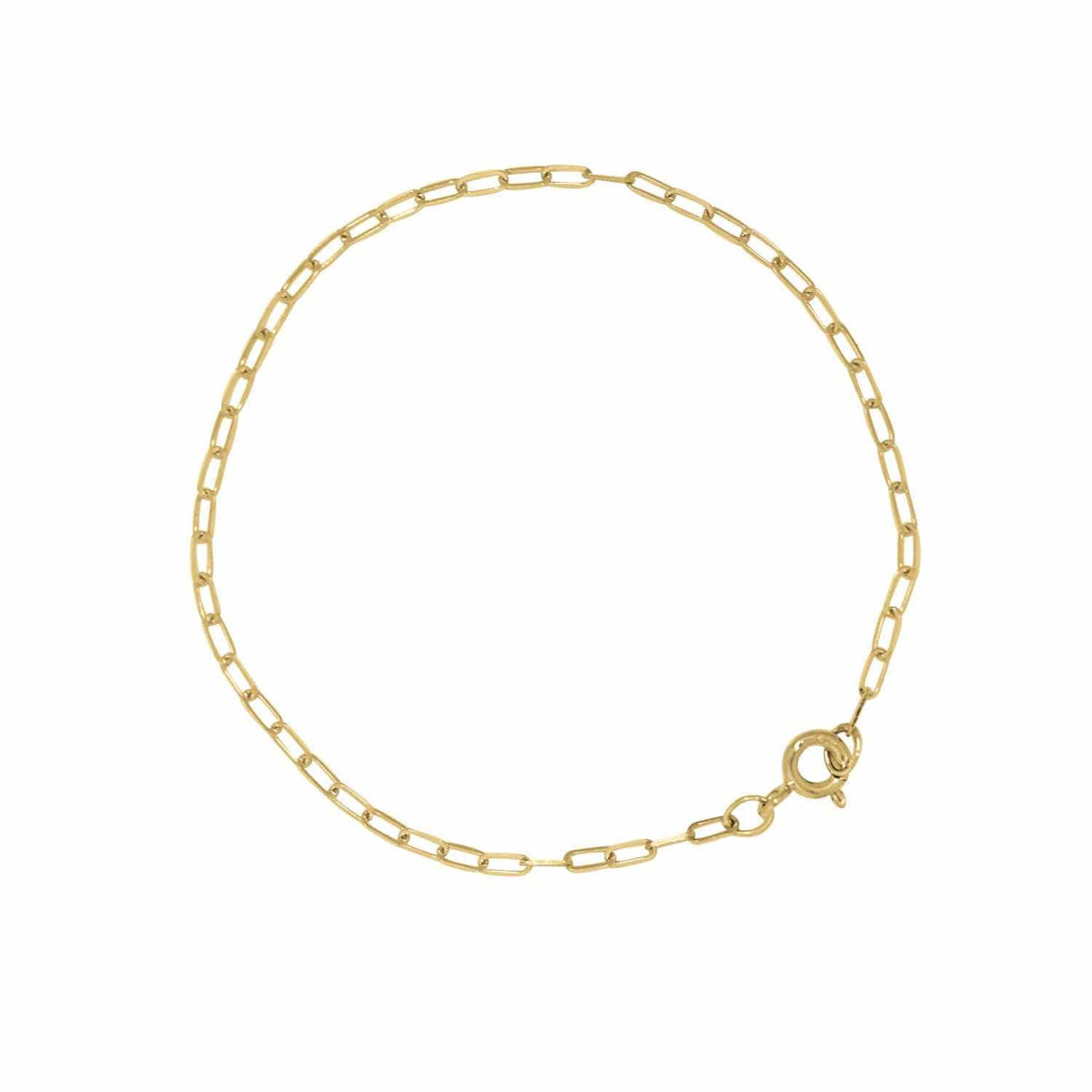 EVELYNE-M ELONGATED | Paperclip Classic Fine - Bracelet - 18 Karat Gold