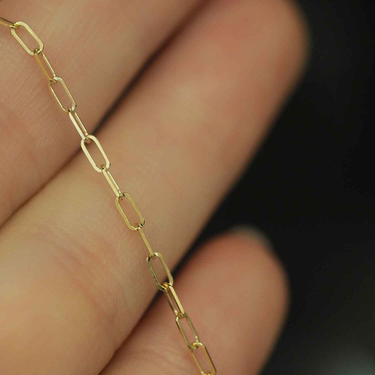 EVELYNE-M ELONGATED | Paperclip Classic Fine - Bracelet - 18 Karat Gold
