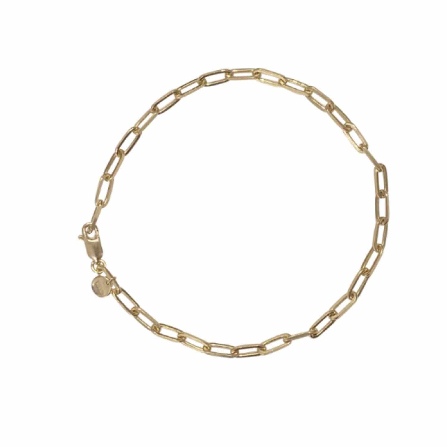 EVELYNE-M ELONGATED | Paperclip Flat Medium - Bracelet - Gold