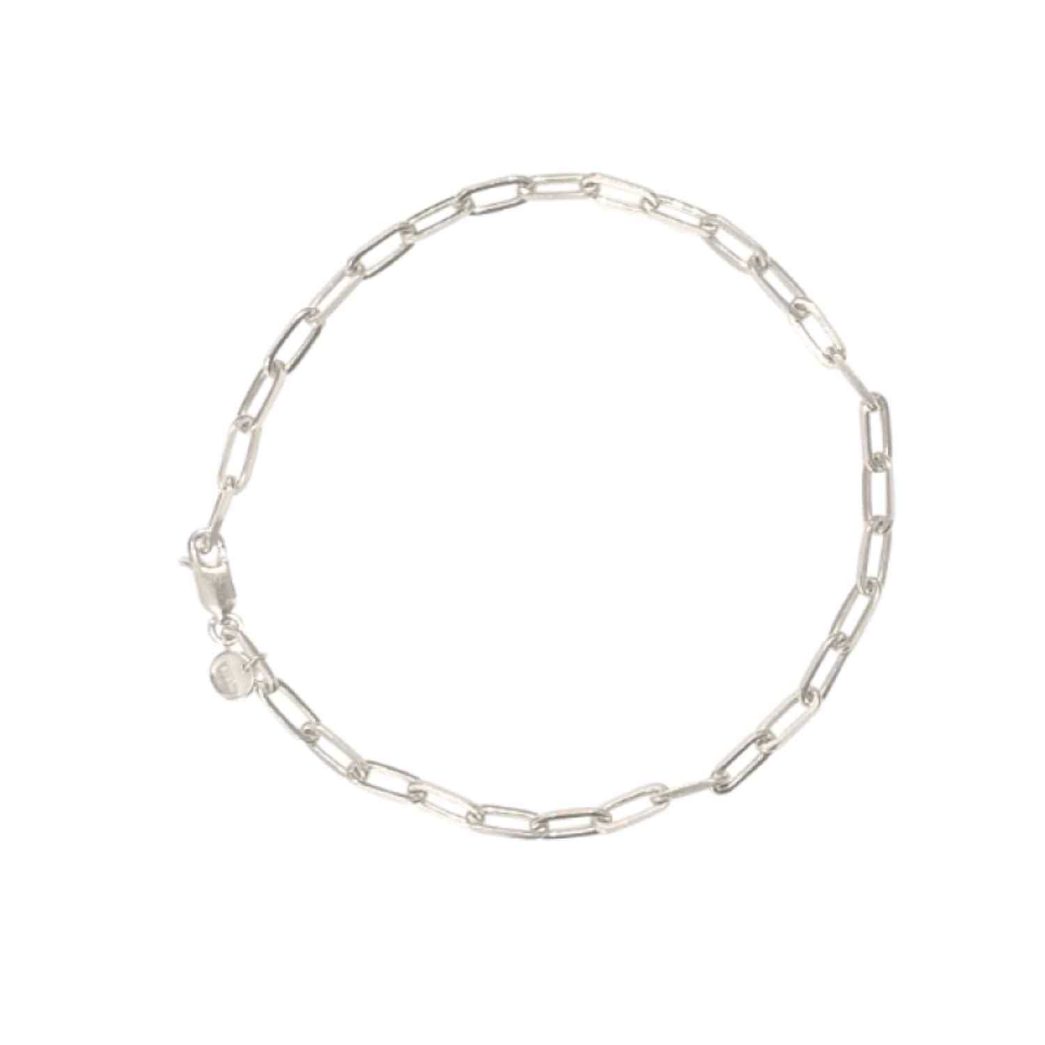 EVELYNE-M ELONGATED | Paperclip Flat Medium - Bracelet - Silver