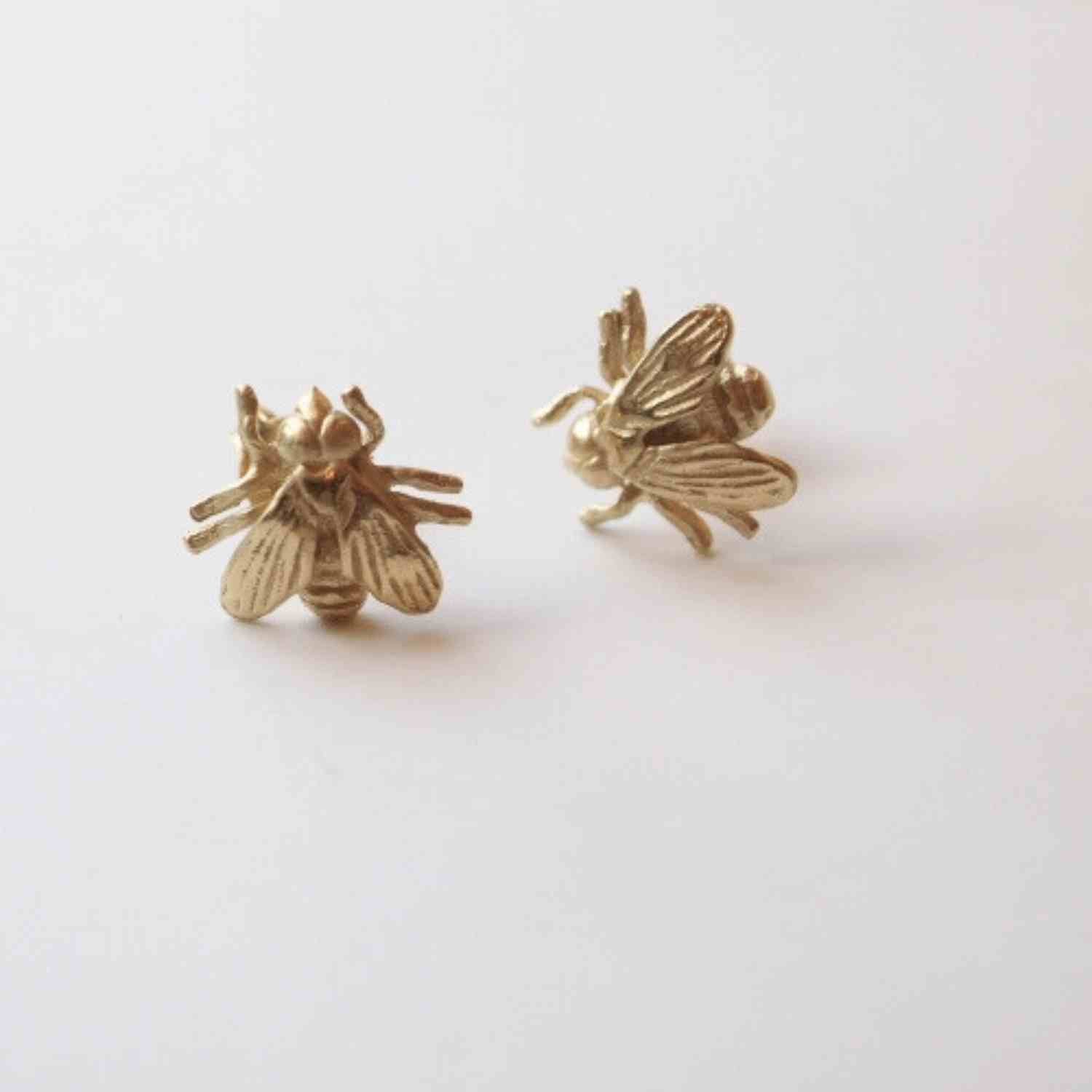 EVELYNE-M GARDEN EDEN | Fly - Stud Earring - Gold