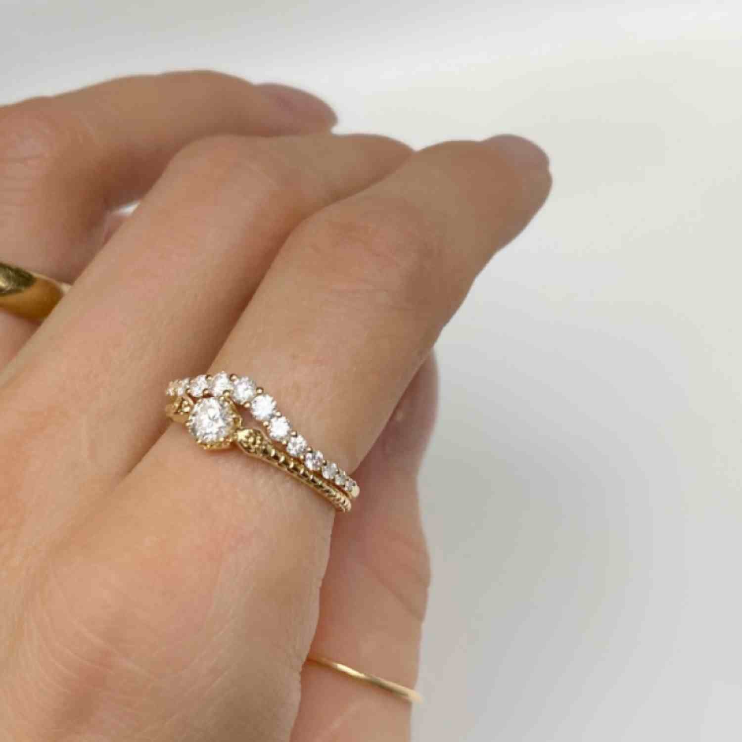 EVELYNE-M GARDEN EDEN | Snake Diamond White - Ring - 18 Karat Gold