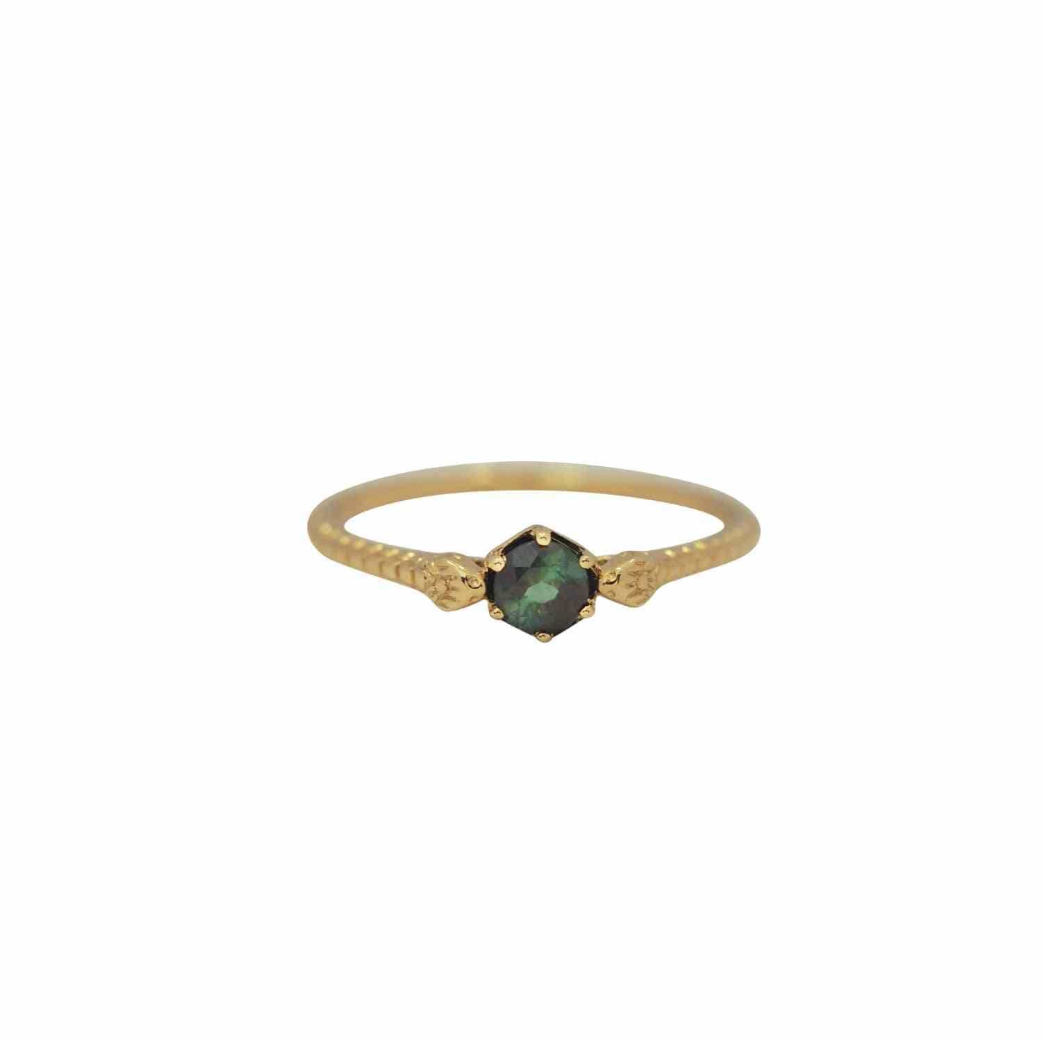 EVELYNE-M GARDEN EDEN | Snake Tourmaline - Ring - 18 Karat Gold (LIMITED EDITION)