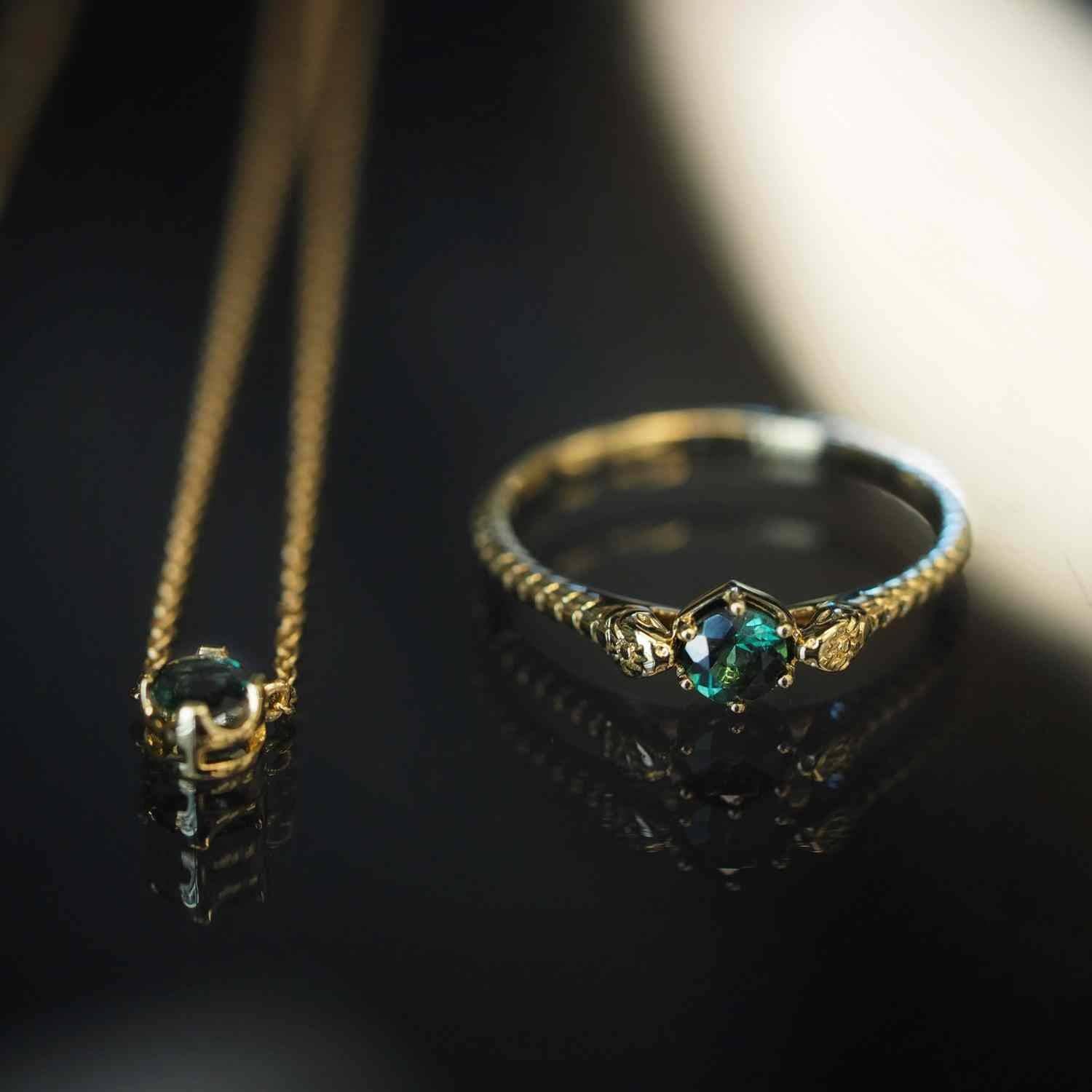 EVELYNE-M GARDEN EDEN | Snake Tourmaline - Ring - 18 Karat Gold (LIMITED EDITION)