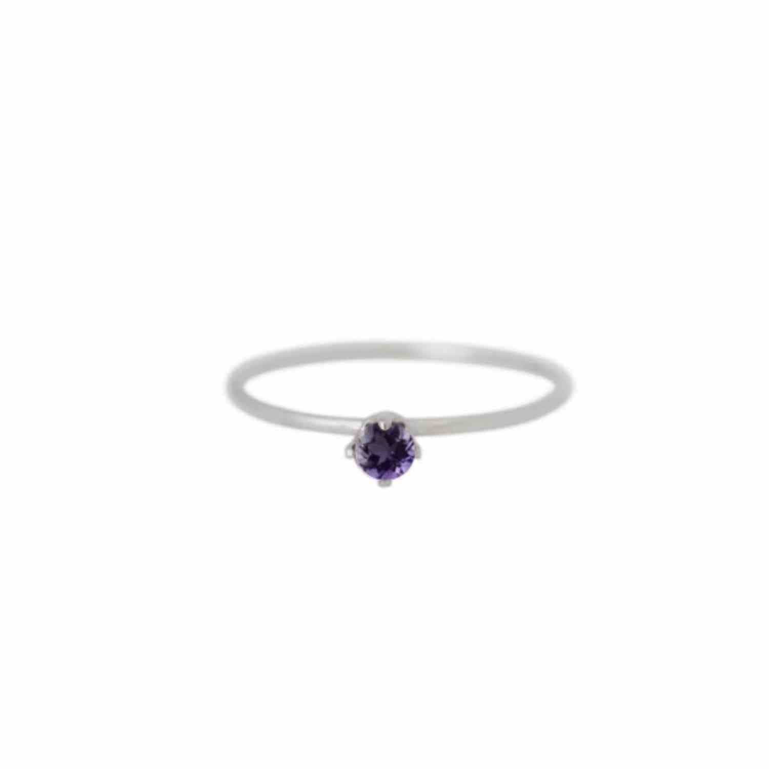 EVELYNE-M Kopie von SOLITAIRE | Amethyst (S) - Ring - Silver